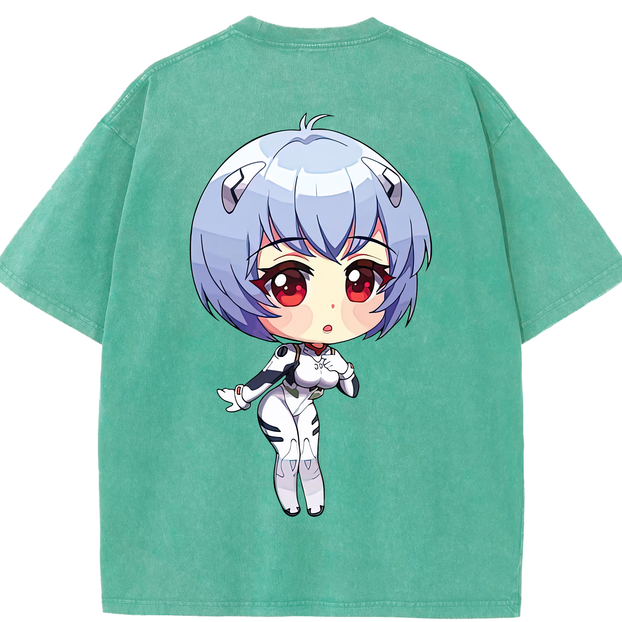 （画像用） EVA 新世紀エヴァンゲリオン 綿100% ヴィンテージ風 半袖Tシャツ（背面プリント）